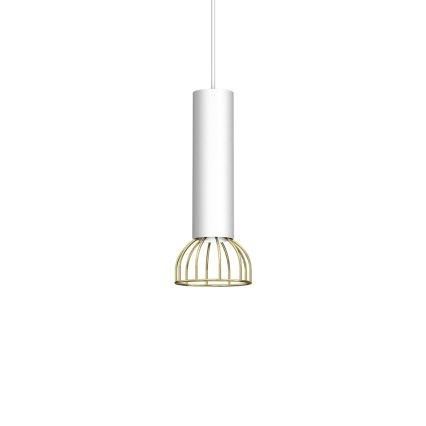 Lampadario su corda DANTE 1xGU10/25W/230V bianco/oro