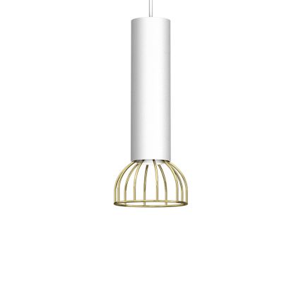 Lampadario su corda DANTE 1xGU10/25W/230V bianco/oro