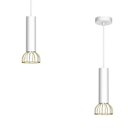 Lampadario su corda DANTE 1xGU10/25W/230V bianco/oro