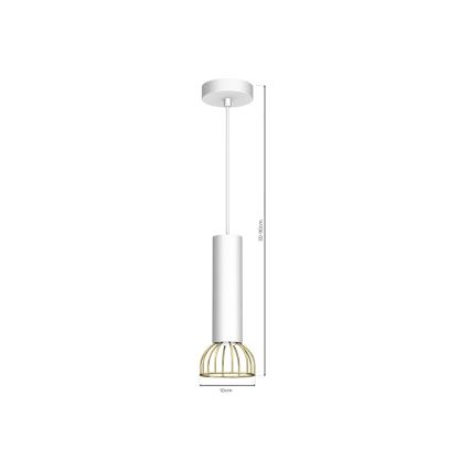 Lampadario su corda DANTE 1xGU10/25W/230V bianco/oro