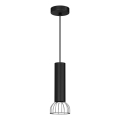 Lampadario su corda  DANTE 1xGU10/25W/230V nero/cromato lucido