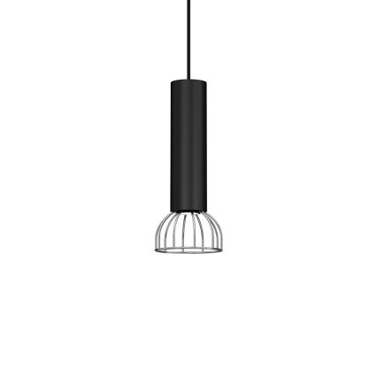 Lampadario su corda  DANTE 1xGU10/25W/230V nero/cromato lucido