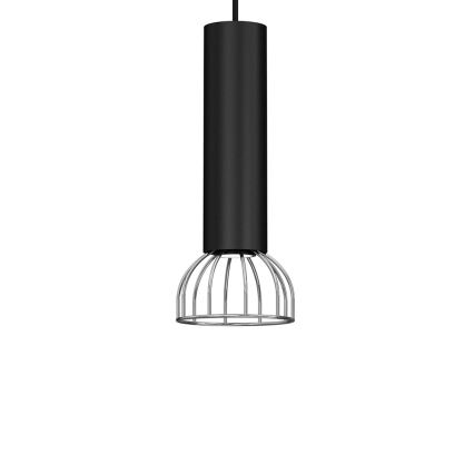 Lampadario su corda  DANTE 1xGU10/25W/230V nero/cromato lucido