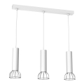 Lampadario su corda DANTE 3xGU10/25W/230V bianco/cromo lucido