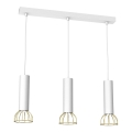 Lampadario su corda DANTE 3xGU10/25W/230V bianco/oro