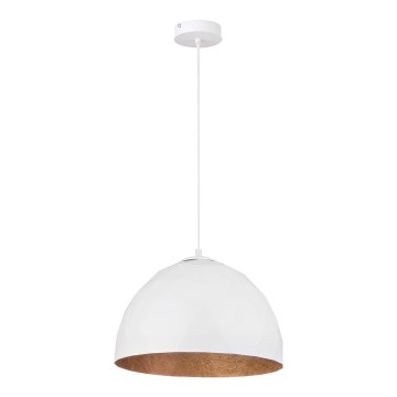 Lampadario su corda DIAMENT 1xE27/60W/230V d. 35 cm bianco/rame