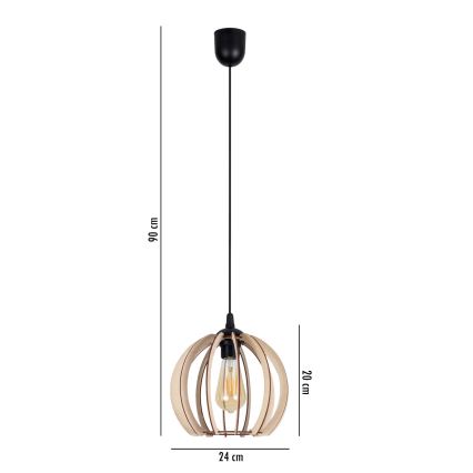 Lampadario su corda DORO 1xE27/60W/230V