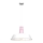 Lampadario su corda ENZO 1xE27/60W/230V bianco/rosa