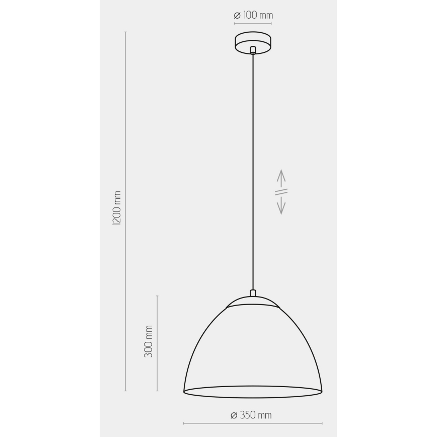 Lampadario su corda FARO 1xE27/60W/230V grigio