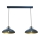 Lampadario su corda FELIX 2xE27/60W/230V blu