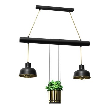 Lampadario su corda FLORA 2xE27/60W/230V