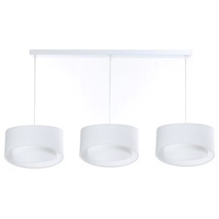 Lampadario su corda GALAXY 3xE27/60W/230V bianco