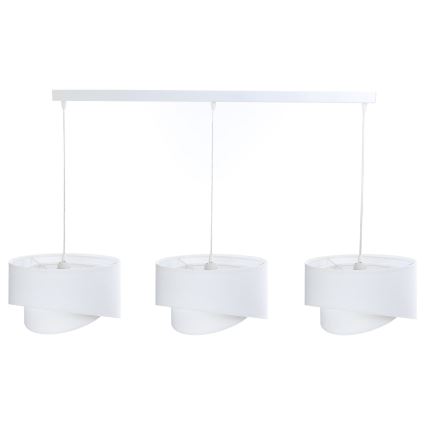 Lampadario su corda GALAXY 3xE27/60W/230V bianco