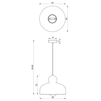 Lampadario su corda HARALD 1xE27/60W/230V blu