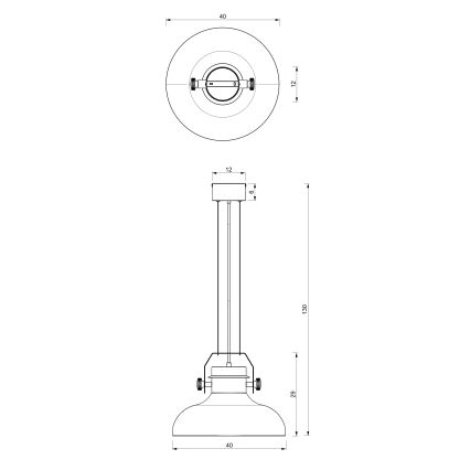 Lampadario su corda HELSING 1xE27/60W/230V dorato