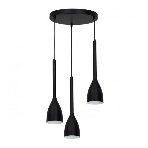 Lampadario su corda ISTAPPAR 3xE27/60W/230V nero