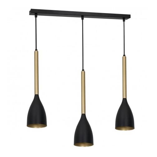 Lampadario su corda ISTAPPAR 3xE27/60W/230V nero/oro