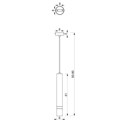 Lampadario su corda JOKER 1xGU10/25W/230V blu