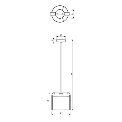 Lampadario su corda JONKO 1xE27/60W/230V