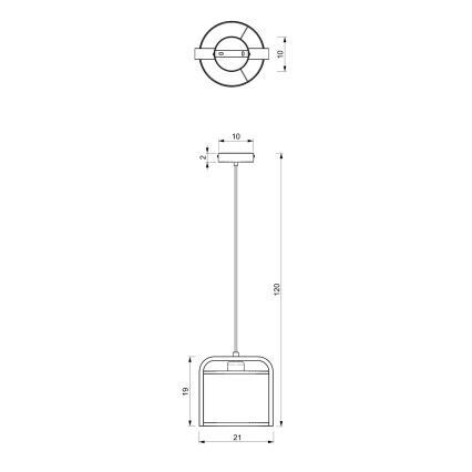 Lampadario su corda JONKO 1xE27/60W/230V