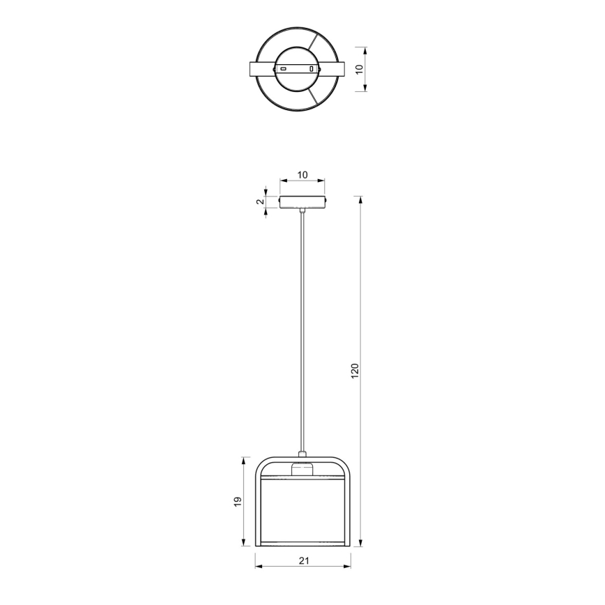 Lampadario su corda JONKO 1xE27/60W/230V