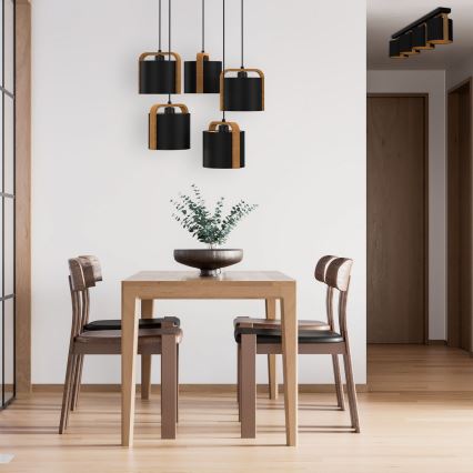 Lampadario su corda JONKO 5xE27/60W/230V