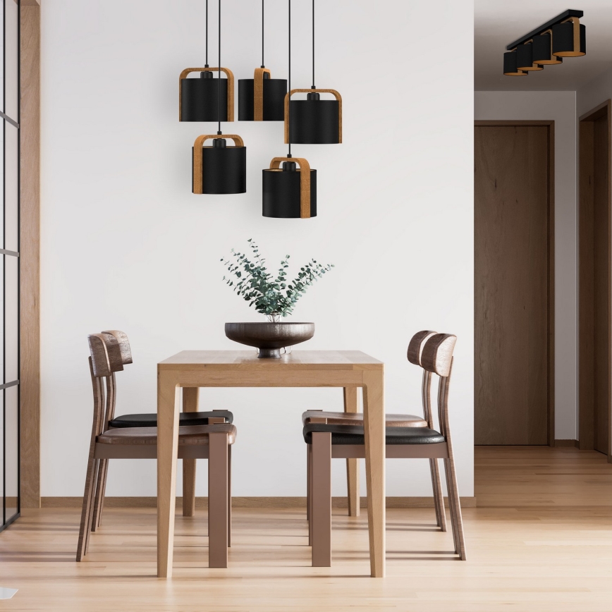 Lampadario su corda JONKO 5xE27/60W/230V
