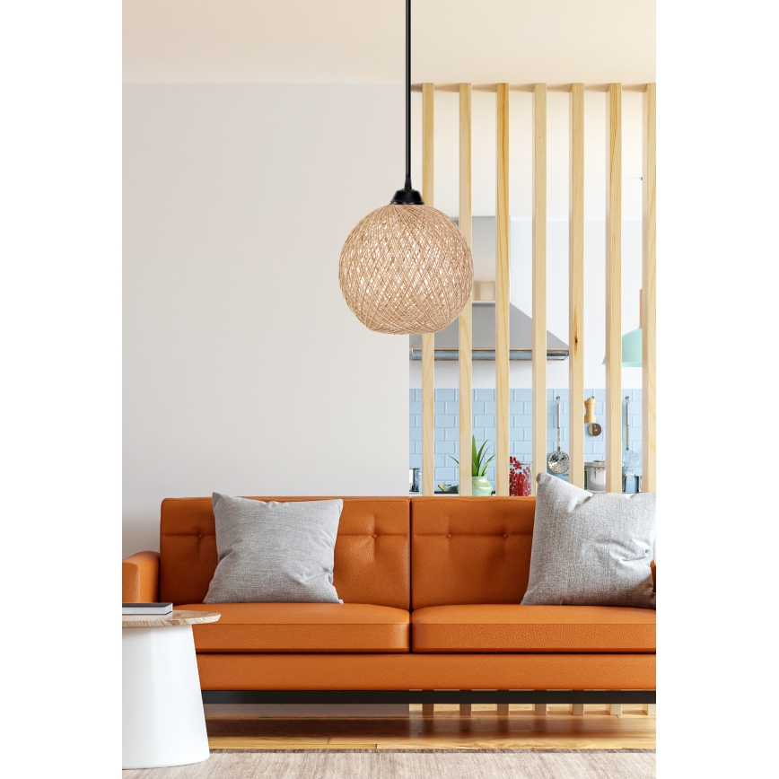 Lampadario su corda  JUTE 1xE27/60W/230V beige