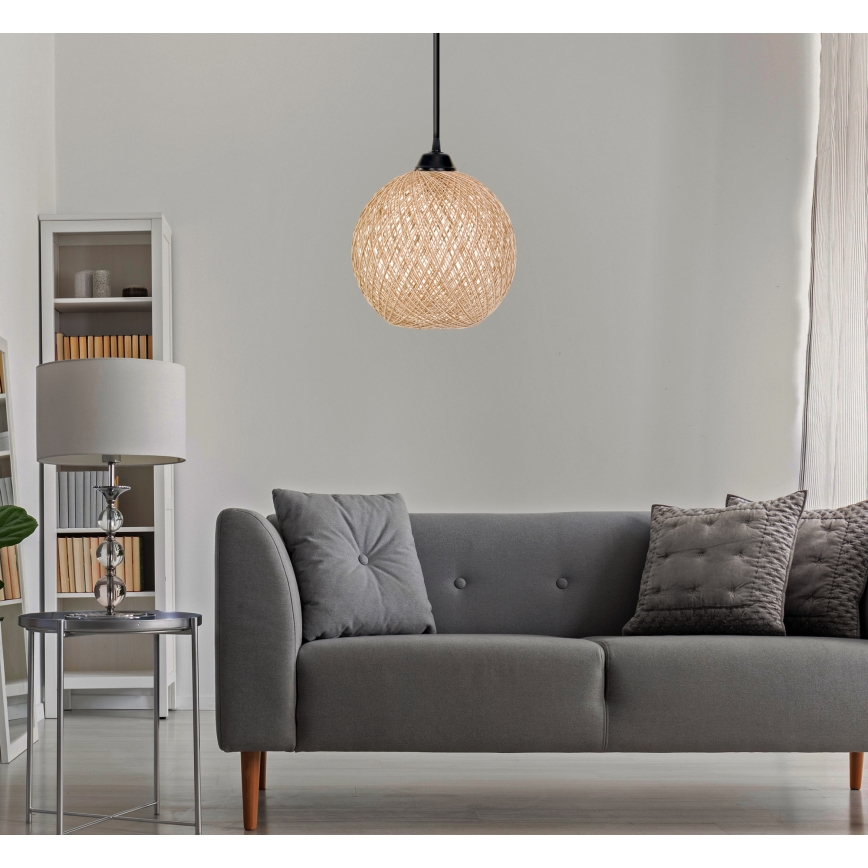 Lampadario su corda  JUTE 1xE27/60W/230V beige