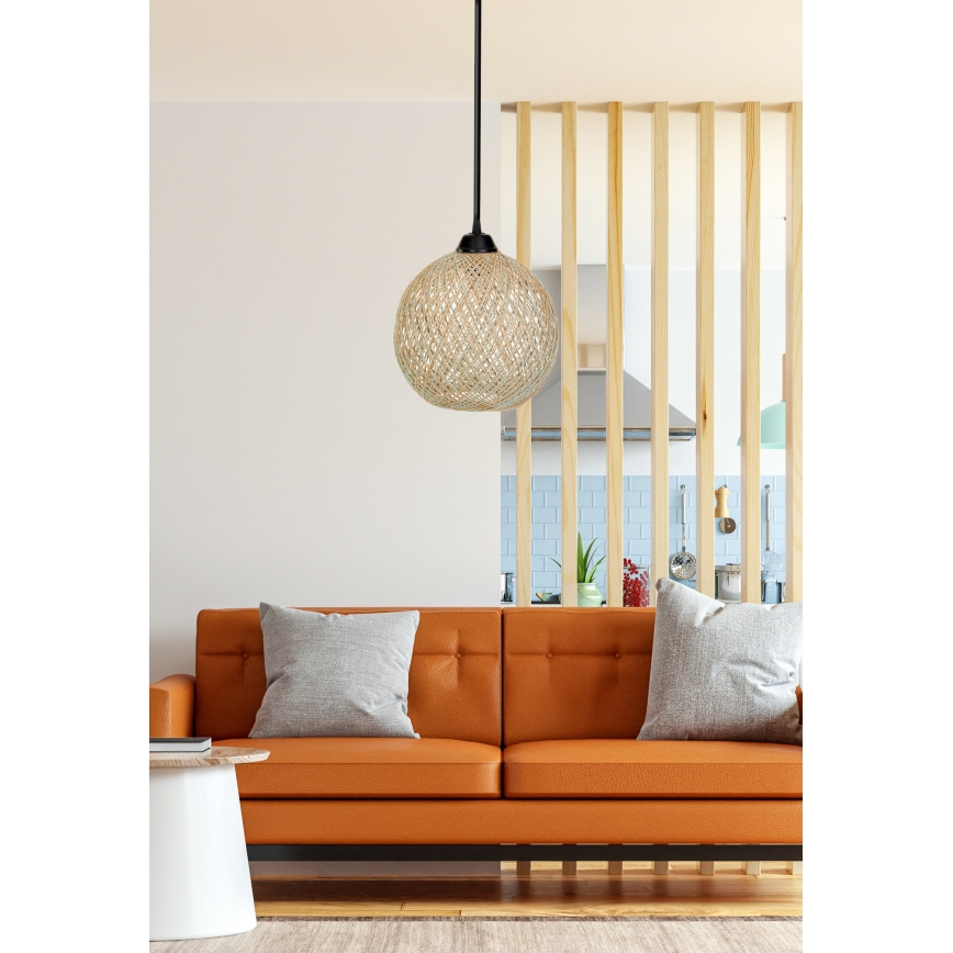 Lampadario su corda JUTE 1xE27/60W/230V beige