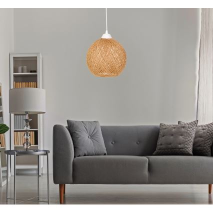 Lampadario su corda JUTE 1xE27/60W/230V beige