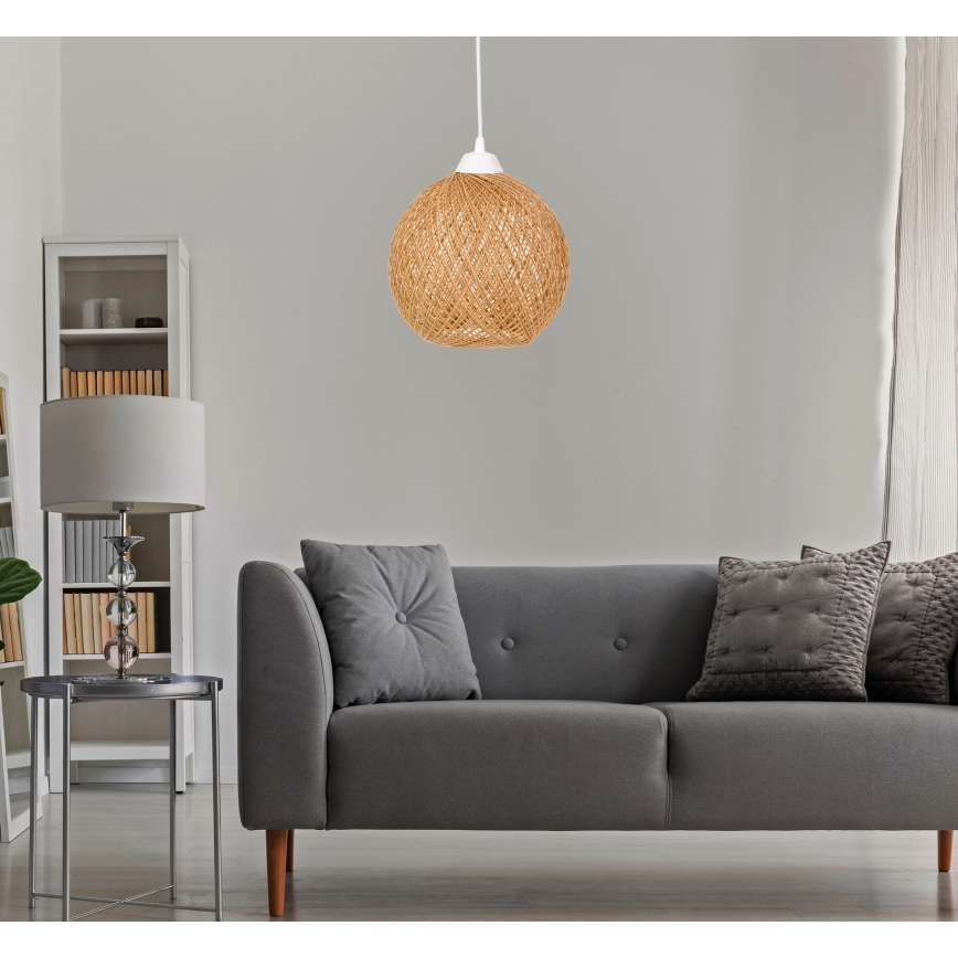 Lampadario su corda JUTE 1xE27/60W/230V beige