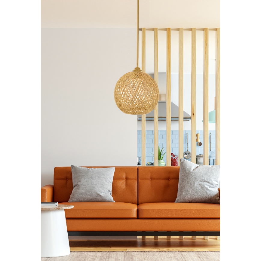 Lampadario su corda  JUTE 1xE27/60W/230V beige