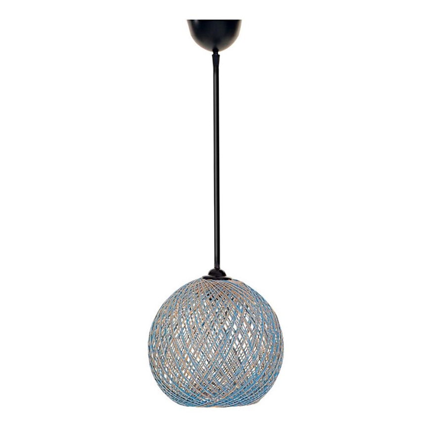 Lampadario su corda  JUTE 1xE27/60W/230V blu