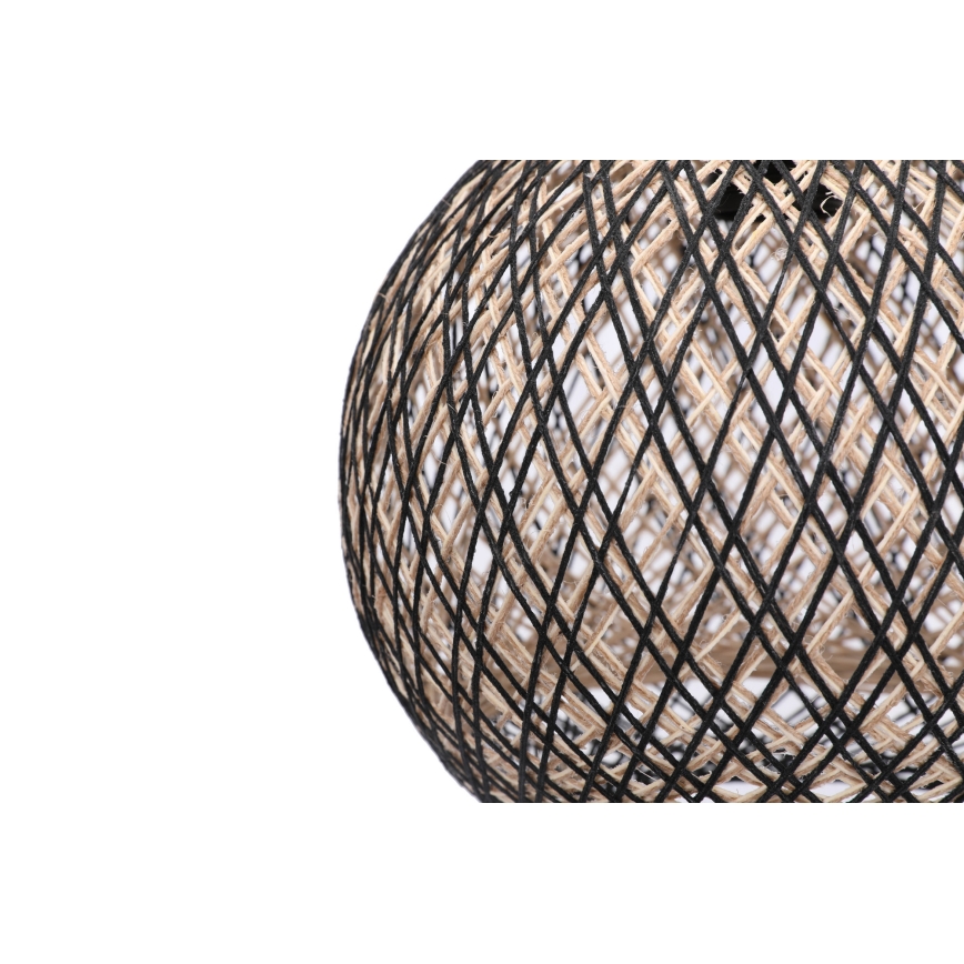 Lampadario su corda JUTE 1xE27/60W/230V nero