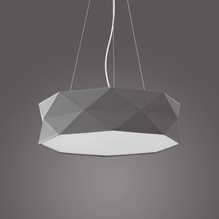 Lampadario su corda KANTOOR 1xE27/15W/230V grigio
