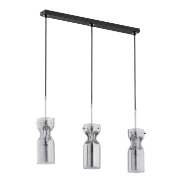 Lampadario su corda KAPRIS 3xE14/40W/230V argento