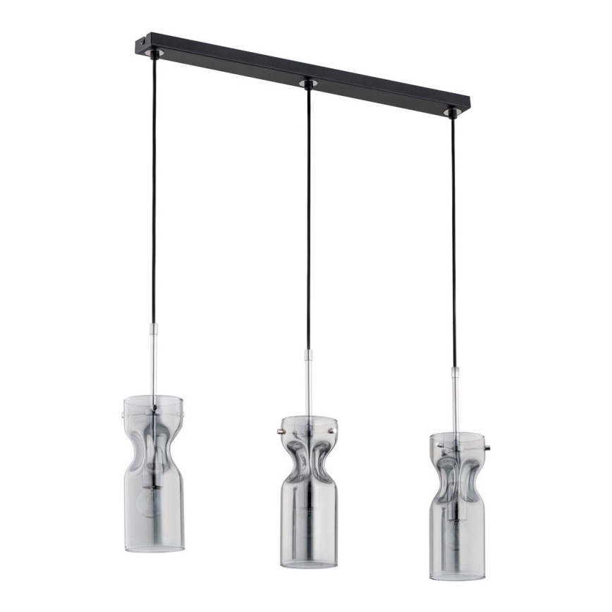 Lampadario su corda KAPRIS 3xE14/40W/230V argento
