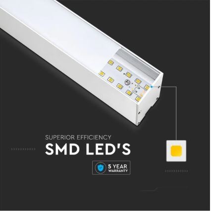 Lampadario su corda LED SAMSUNG CHIP LED/40W/230V 6400K bianco