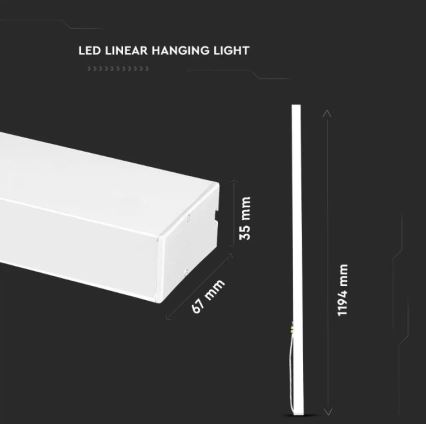 Lampadario su corda LED SAMSUNG CHIP LED/40W/230V 6400K bianco