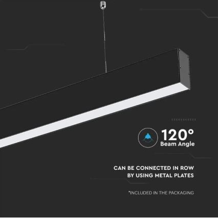 Lampadario su corda LED SAMSUNG CHIP LED/40W/230V 6400K nero