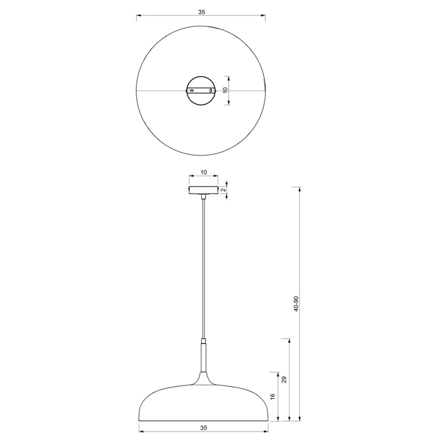 Lampadario su corda LINCOLN 1xE27/60W/230V d. 35 cm verde