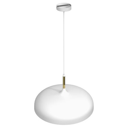 Lampadario su corda LINCOLN 1xE27/60W/230V d. 45 cm bianco