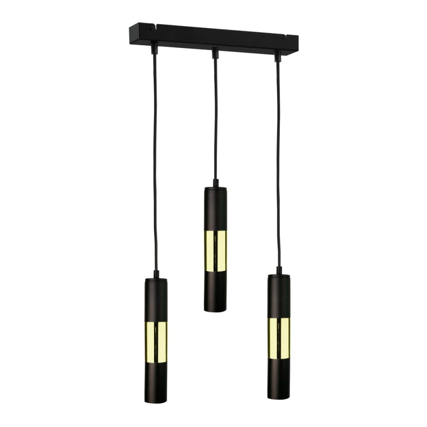 Lampadario su corda  MAGNUMA 3xGU10/50W/230V nero/oro