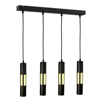 Lampadario su corda  MAGNUMA 4xGU10/50W/230V nero/oro