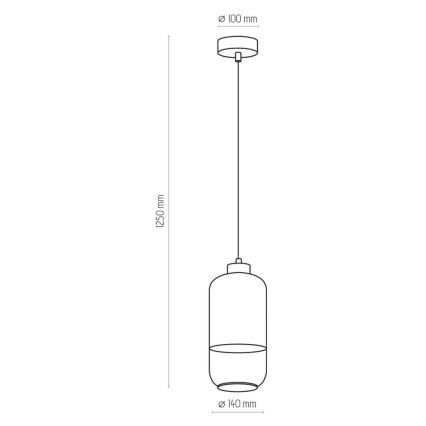 Lampadario su corda MARCO 1xE27/60W/230V bianco