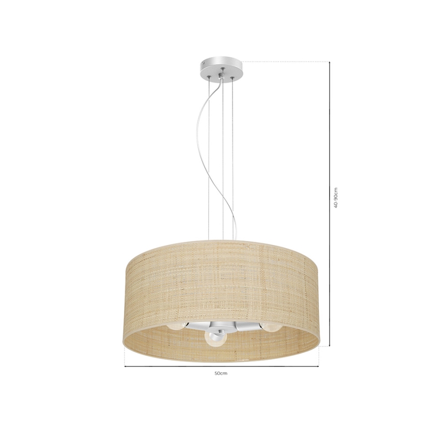 Lampadario su corda  MARSHALL 3xE27/60W/230V
