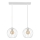 Lampadario su corda MERCURE 2xE27/15W/230V bianco