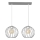 Lampadario su corda MERCURE 2xE27/15W/230V grigio