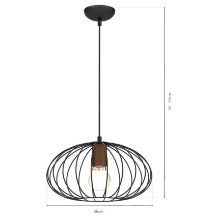 Lampadario su corda MERIDIANO 1xE27/60W/230V